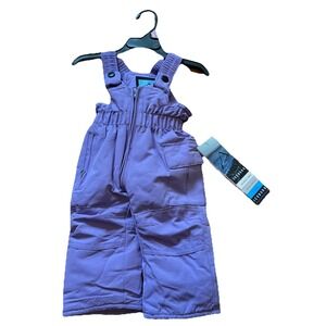 Iceberg Outerwear Baby Girl Purple Snowbib Size 0-3 Months NWT